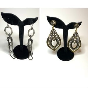 Bundle of drop chandelier party earrings